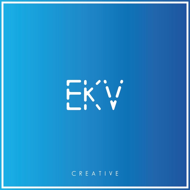 EKV Premium Vector último diseño de logotipo diseño creativo de logotipo ilustración vectorial monograma de logotipo mínimo