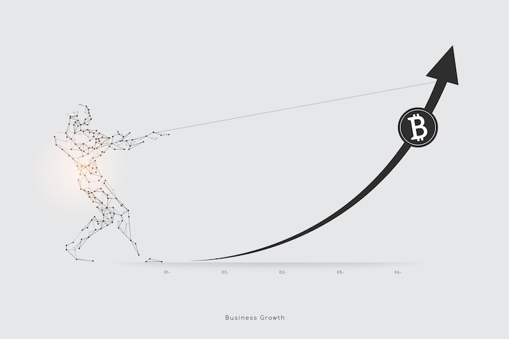 Vector él concepto de diseño gráfico de crecimiento empresarial