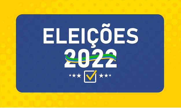 Elecciones brasil 2022. vector en portugués brasileño. concepto - política brasileña en 2022, encuestas.