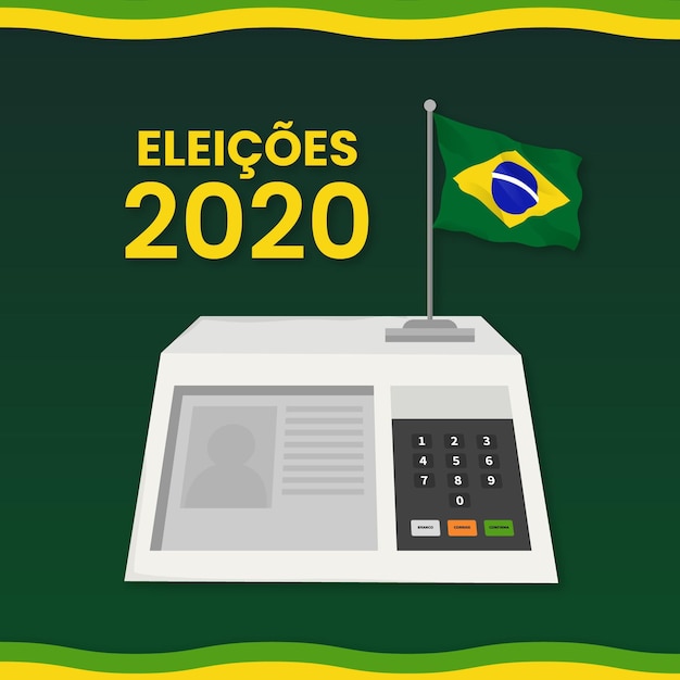 Elecciones de brasil en formato digital ilustradas