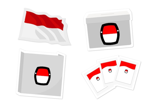 Vector elecciones generales en indonesia