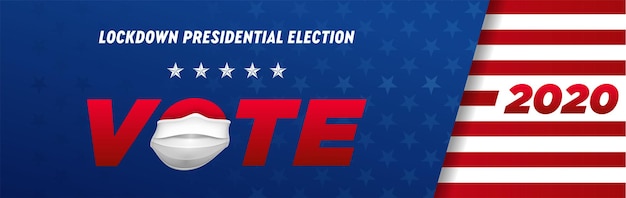 Vector elecciones presidenciales de 2020. elecciones presidenciales de los estados unidos de américa de 2020.