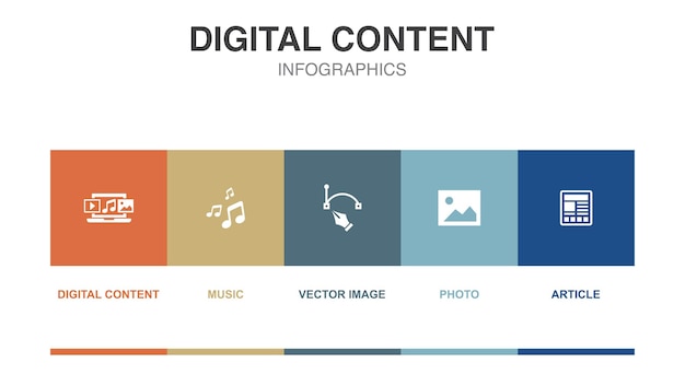 Elecciones Votación Urna Candidato Salida iconos de encuesta Plantilla de diseño de diseño infográfico Concepto de presentación creativa con 5 pasos