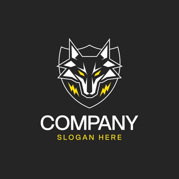 Electric Wolf Modern Logo Design