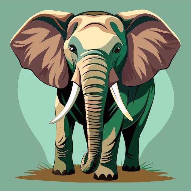 Vector elefante africa jumbo bebé elefante gorgojo bestia mascota vector ilustraciones dibujos animados