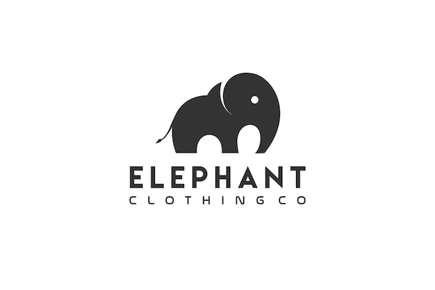 Elefante animal logo diseño divertido lindo icono símbolo