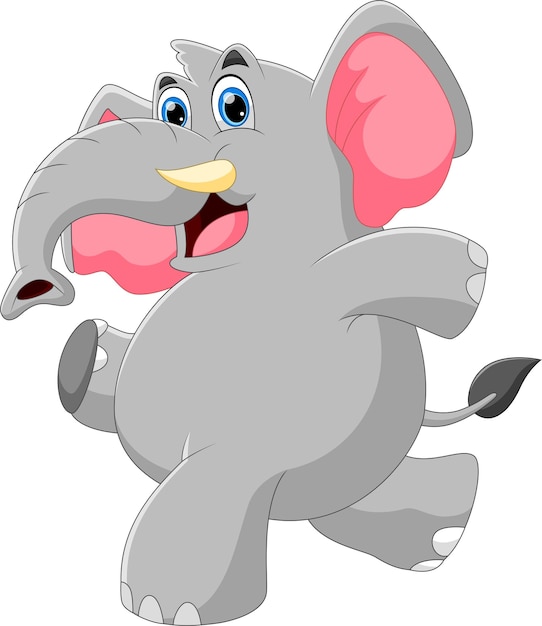 Elefante bebé de dibujos animados posando