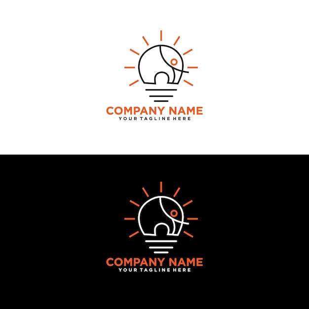 El elefante dentro de un logotipo de bombilla