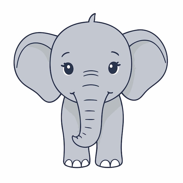Elefante lindo para niños ilustración vectorial