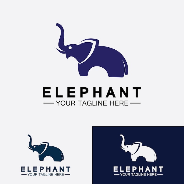 Elefante logo vector plantilla de diseño de illustrator