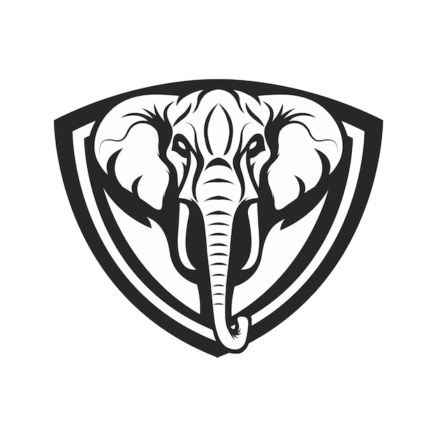 Elefante logotipo mascota deporte ilustración