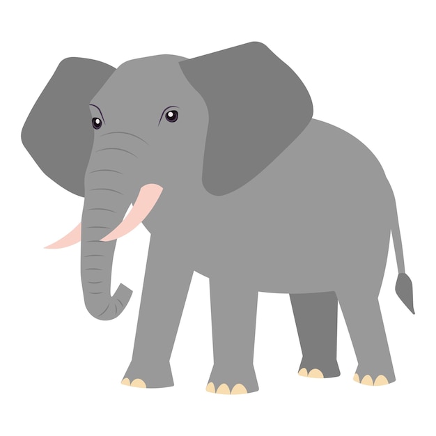 Elefante mamífero de dibujos animados Ilustración vectorial