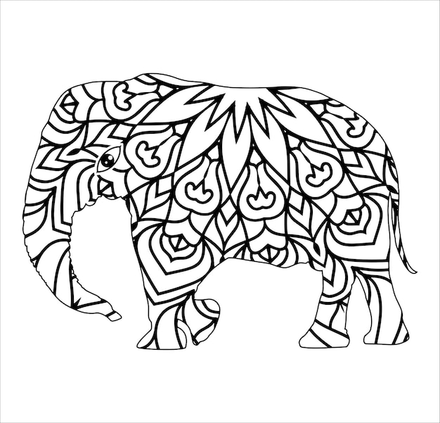 Elefante Mandala premium vector