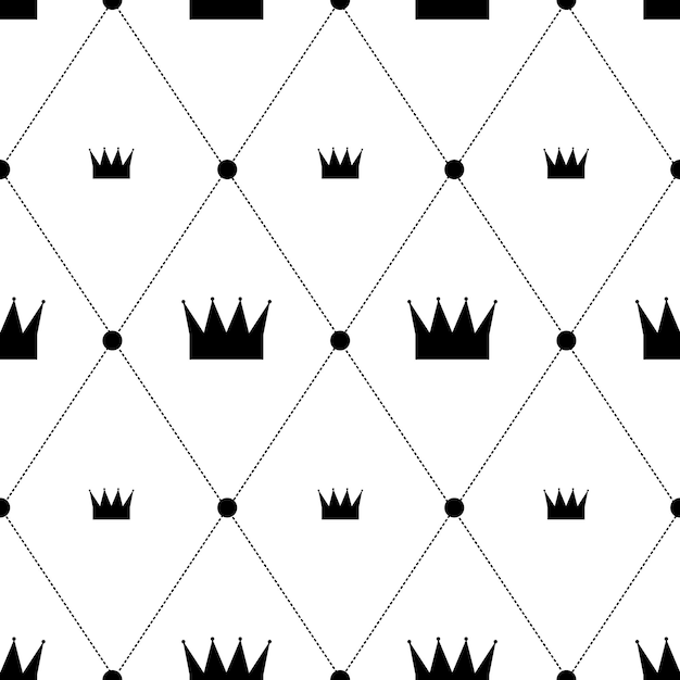 Elegancia de la corona patrón sin costuras coronas reales impresión de tela reina rey fondo de lujo vintage gráfico abstracto decente decoración de princesa vectorial