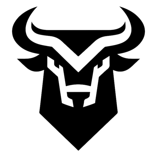 Elegancia, dibujo, arte, búfalo, vaca, buey, cabeza de toro, inspiración para el diseño del logotipo