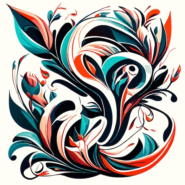 Vector elegancia gráfica vectorial de las flores modernas