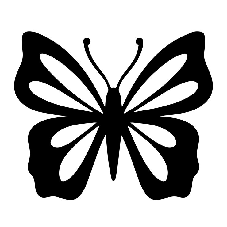 Elegancia Mariposa Negra Diseño Noir Encanto Toma Ala Mariposa sencillo