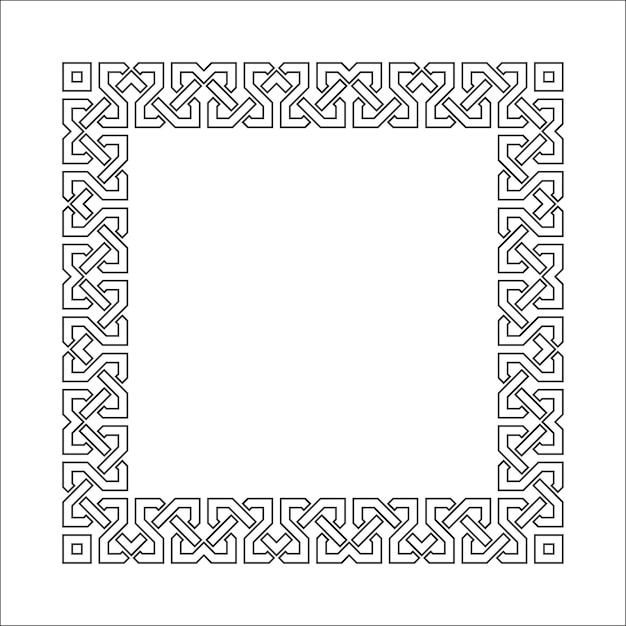 Elegancia nostálgica Ornamentos rectangulares antiguos y bordes adornados