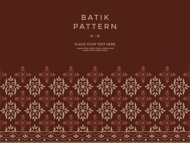Elegant Batik Pattern with Floral Ornament
