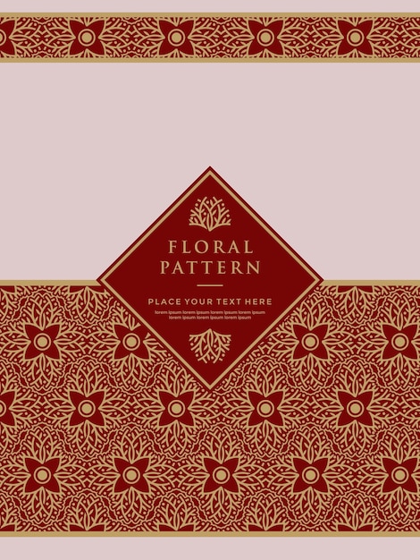 Elegant Floral Pattern Invitation with Ornate Borders
