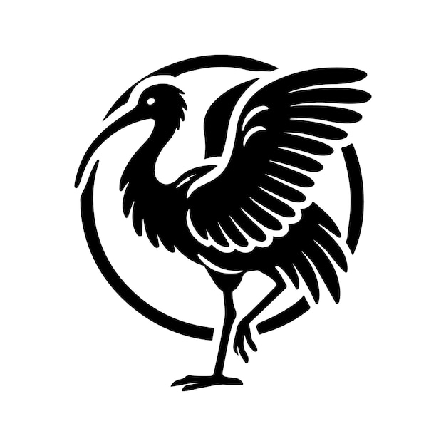 Elegant Glossy Ibis Silhouette Vector Pack para proyectos web impresos