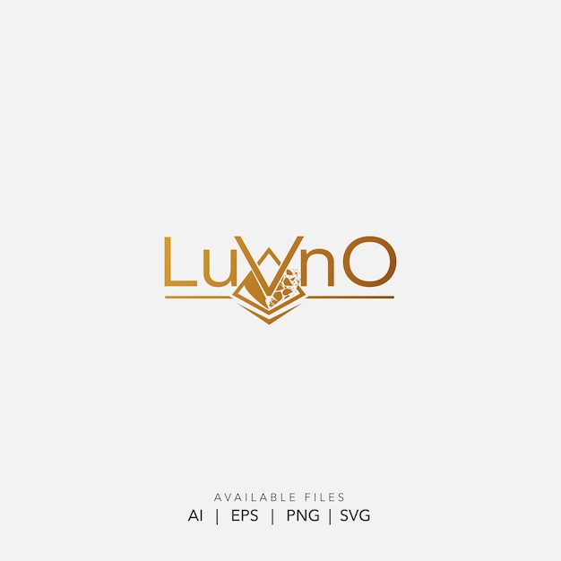 elegant Golden Lattermark Logo for Luxury Brands Sleek Gold Typography logo