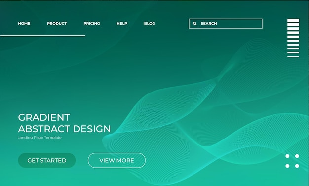 Elegant Jade Vector Gradient Background para la plantilla de la página de aterrizaje