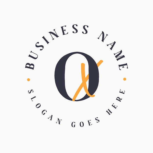 Elegant Letter OX Initials Logo para la marca corporativa OX Lettermark Logo para las marcas de moda y belleza