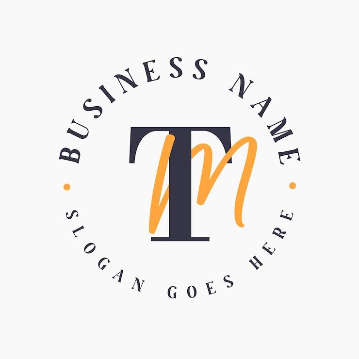 Vector elegant letter tm initials logo para la marca corporativa tm lettermark logo para las marcas de moda y belleza