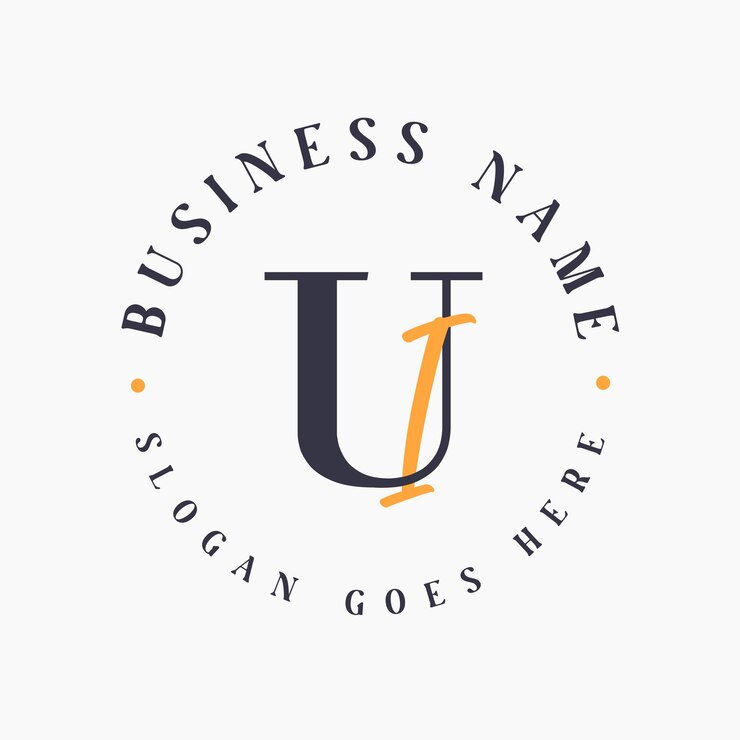 Vector elegant letter ui initials logo para la marca corporativa ui lettermark logo para las marcas de moda y belleza