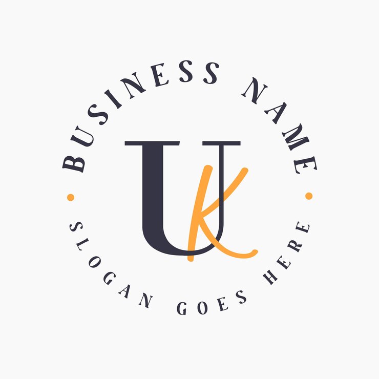 Vector elegant letter uk initials logotipo para la marca corporativa logotipo de la marca británica para las marcas de moda y belleza