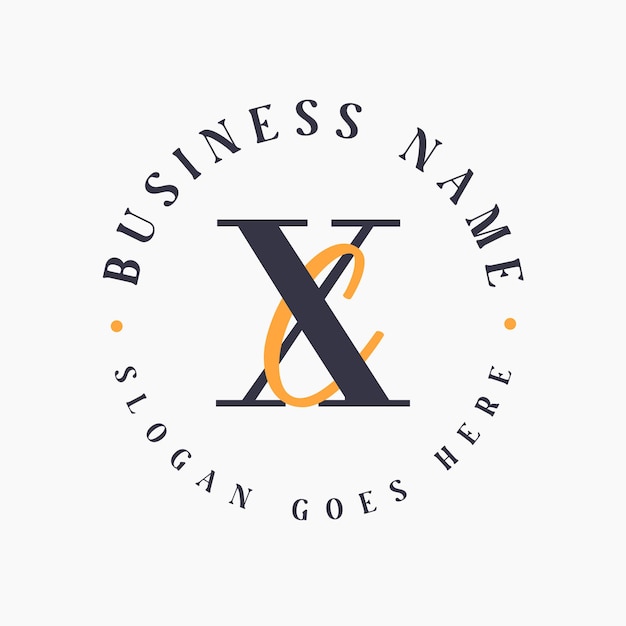 Elegant Letter XC Initials Logo para la marca corporativa XC Lettermark Logo para las marcas de moda y belleza