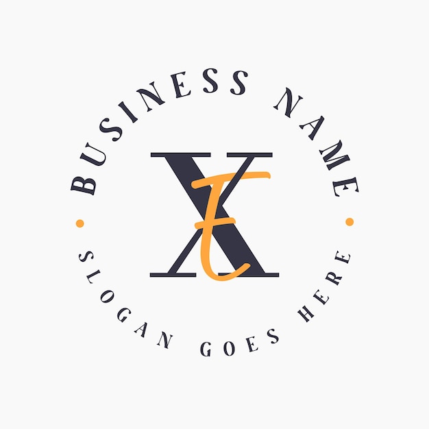 Elegant Letter XE Initials Logo para la marca corporativa XE Lettermark Logo para las marcas de moda y belleza