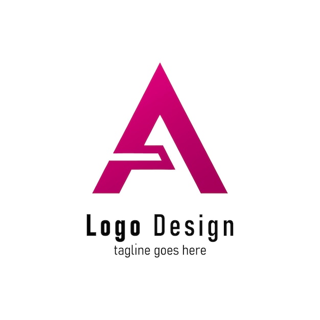 Elegant Pink Letter A Logo for Branding and Corporate Identity