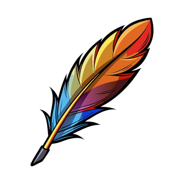 Elegant Quill Clipart Vector Perfecto para escribir y proyectos de diseño vintage