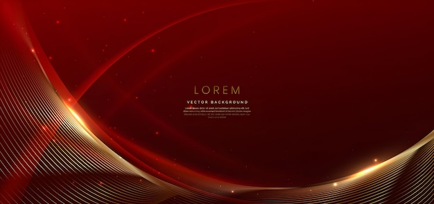 Elegant red and gold abstract background