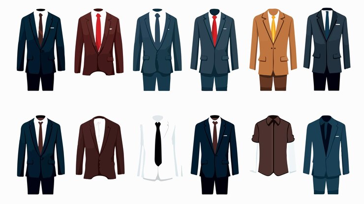 Elegant Suit Vector Collection para el diseño gráfico