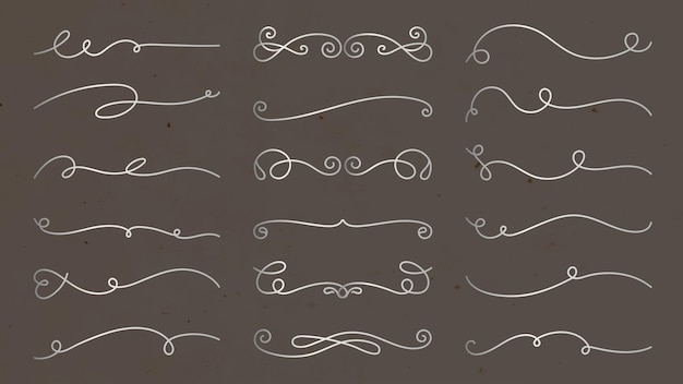 Elegant swirls and flourishes in a vintage style Decorative swirls add a classic touch