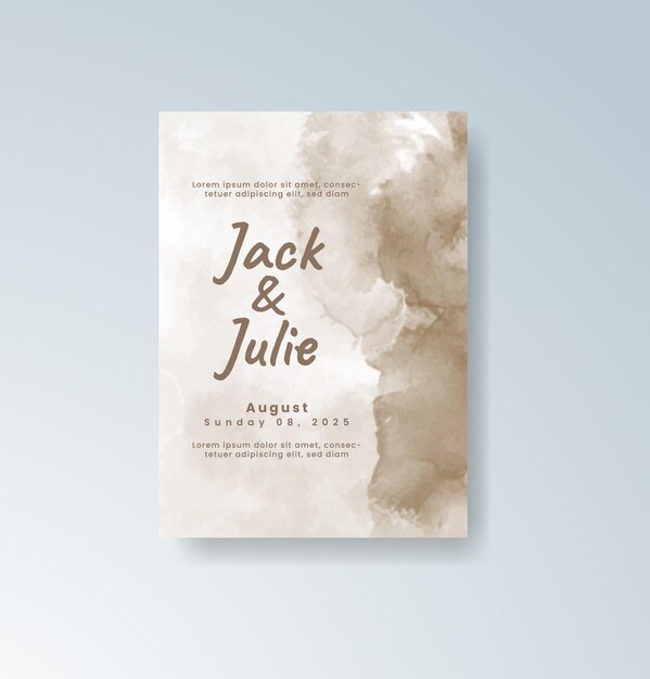 Elegant Watercolor Wedding Invitation with Names