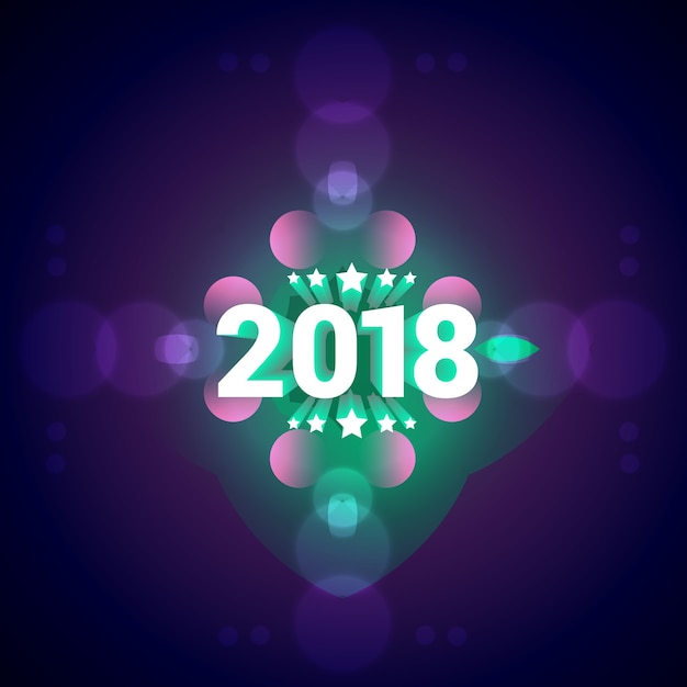 elegante 2018 feliz año nuevo fondo colorido