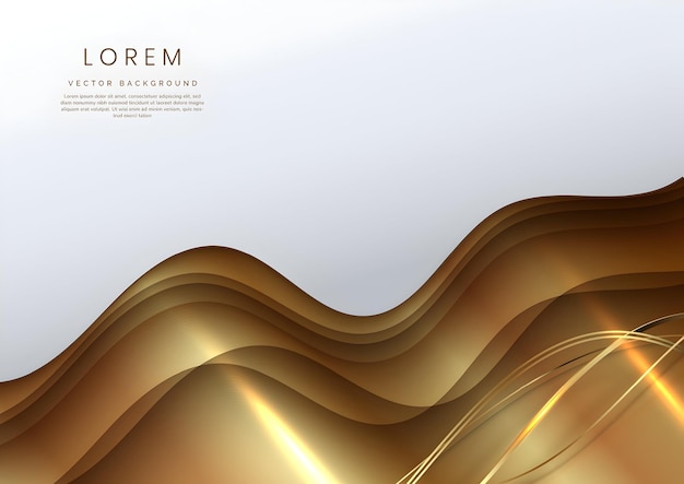 Elegante y abstracto fondo de olas doradas