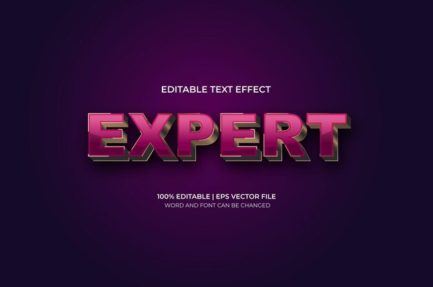 elegante archivo de eps de vector de efecto de texto editable