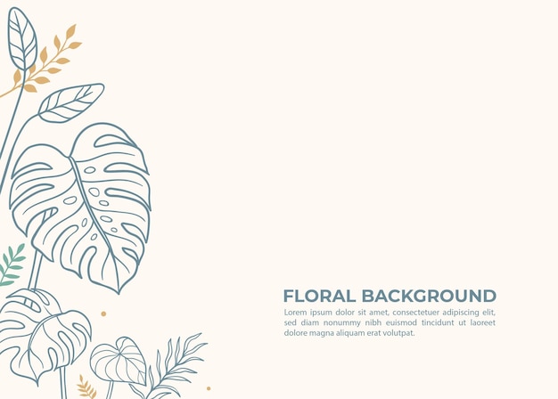 Vector elegante arte de fondo floral