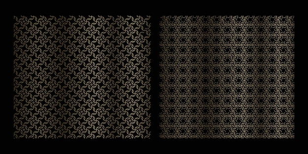 Elegante arte de patrón vectorial dorado y plantilla de patrón gráfico