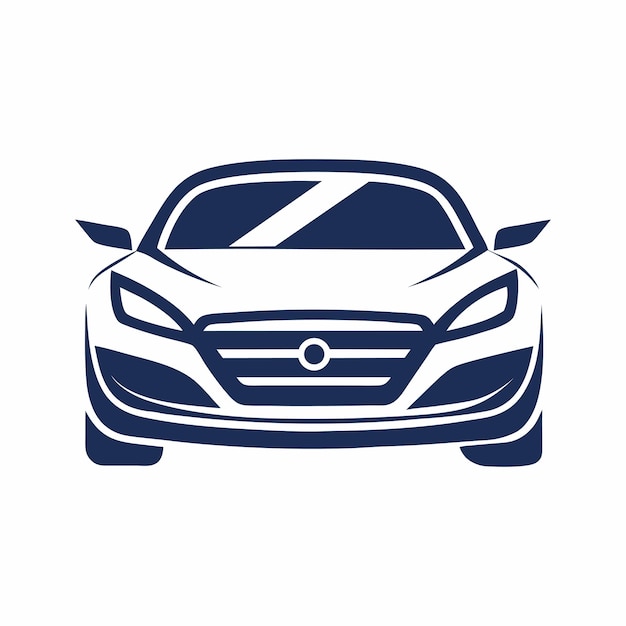 El elegante automóvil deportivo azul de vista delantera