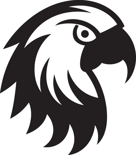 Elegante boceto de loro Vector intrincado Monochrome Profilo de loro elegante Refinado Negro