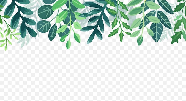Un elegante borde de vegetación que es perfecto para fondos y diseños de todo tipo