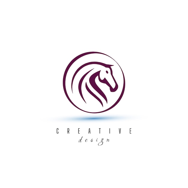 Elegante caballo rey con elegante diseño gráfico e inspiración para tarjetas de nombre logotipo de diseño de lujo y busi