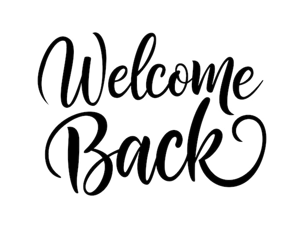 Elegante caligrafía de bienvenida en negro perfecta para negocios oficinas o eventos genial para dar la bienvenida a clientes clientes o empleados en entornos profesionales o personales