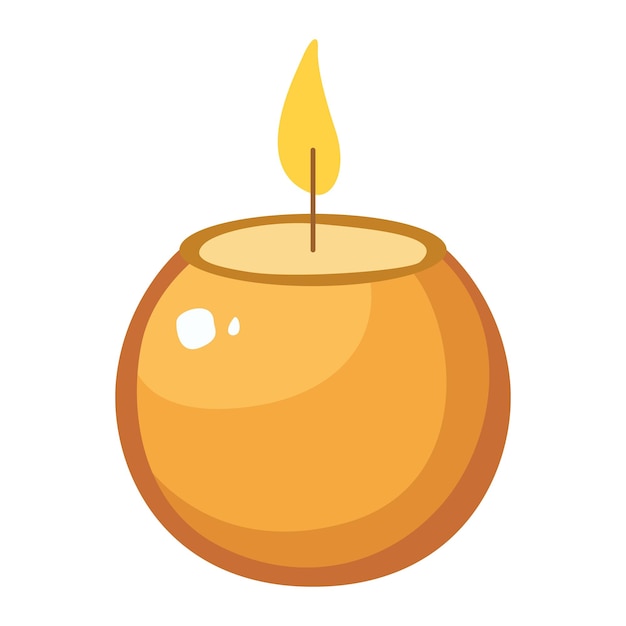 Elegante Candle Vector Clip Art para diseños acogedores y cálidos